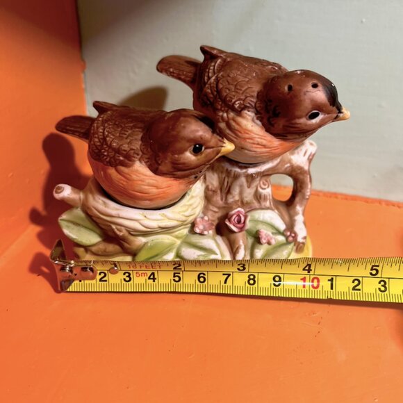 Nesting Robins Salt & Pepper Shaker | Birds on Branch | Vintage Country Kitchen - Picture 10 of 11